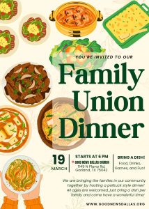Family Union Dinner flyer