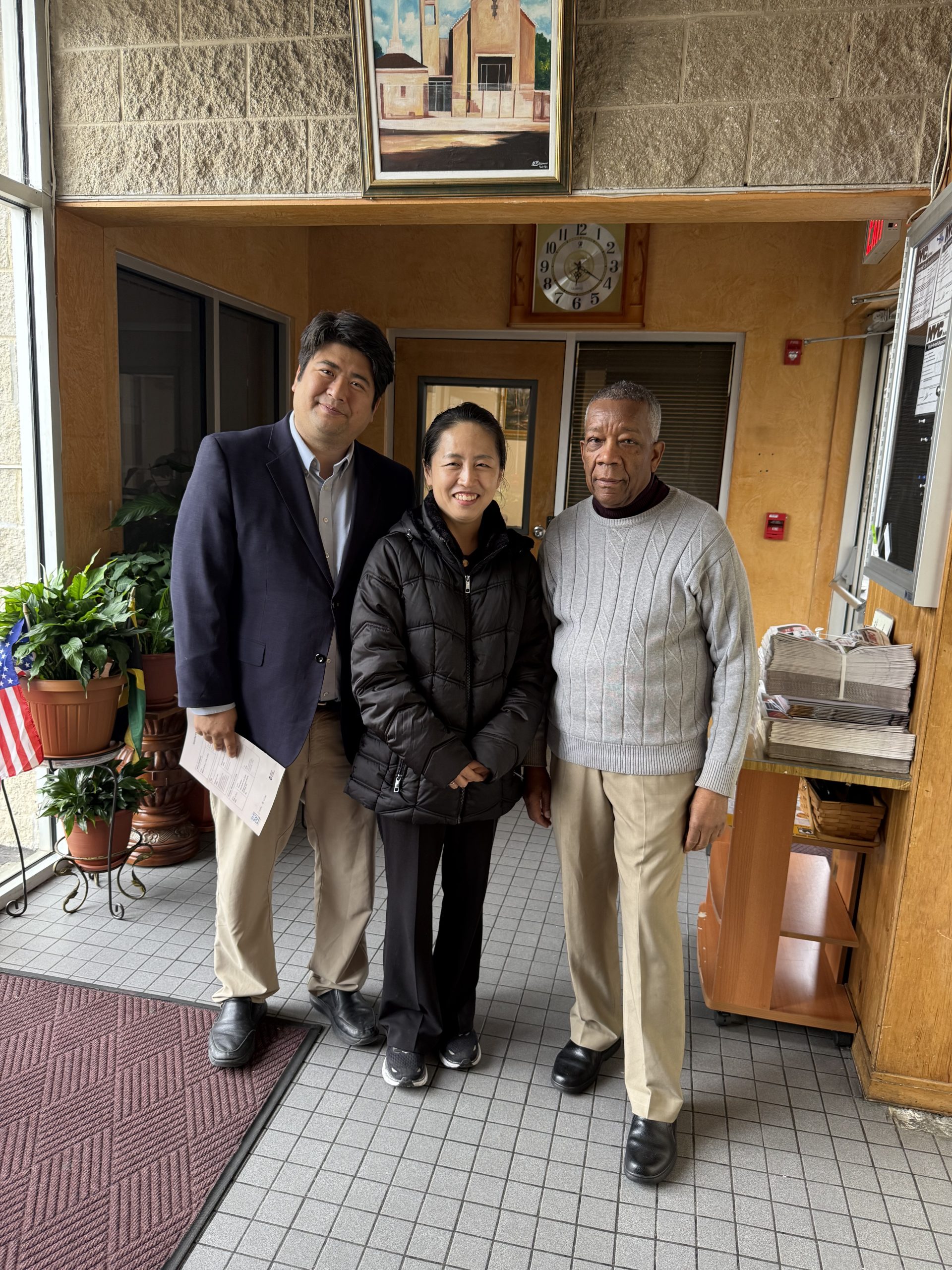 Pastor Eli Park and Samonim Remi with a friend in NYC